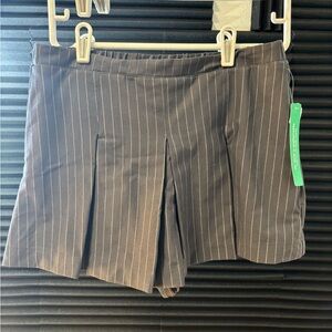 Gray Pinstripe Women's Shorts